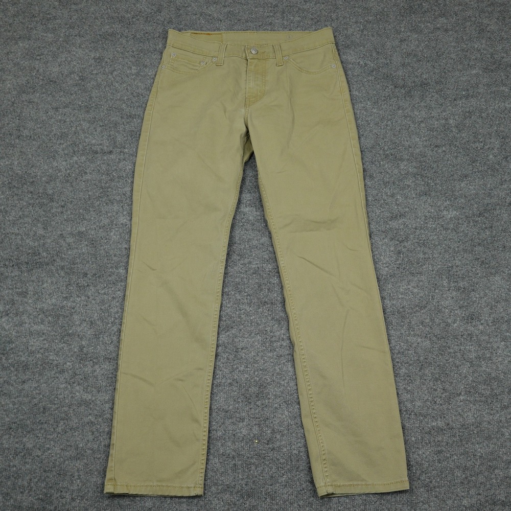 Levi's 511 Jeans Mens 29x30 Tan Slim Fit Stretch Khaki Twill Casual Pants